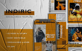 INDIRIC - Social Media Post and Instagram Story template