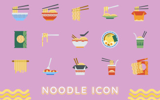Noodle and Ramen Iconset Template