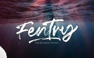 Fentry - Textured Brush Font