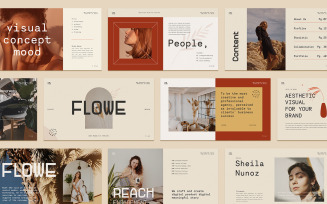 Flowe - Media Kit PowerPoint Template
