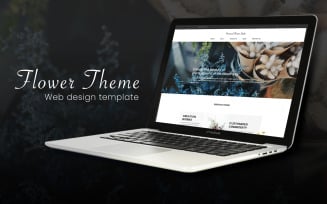 Flower Theme Brand Sales Page PSD Website Template