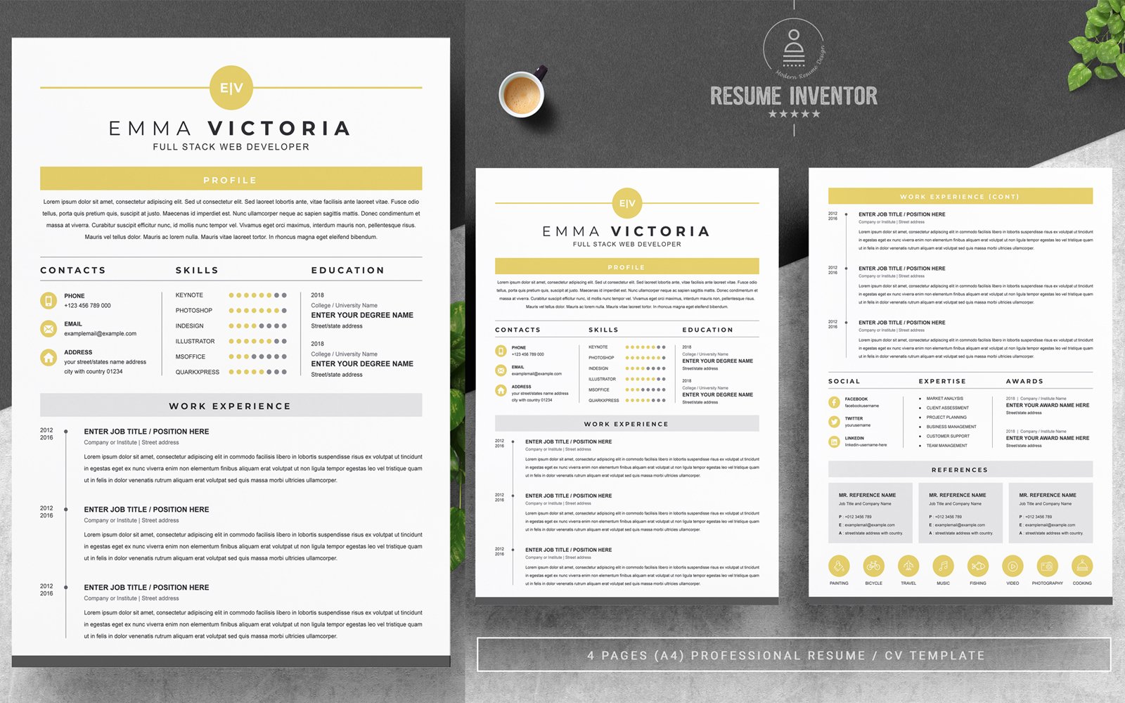 Kit Graphique #193244 Cv Couvercle Web Design - Logo template Preview