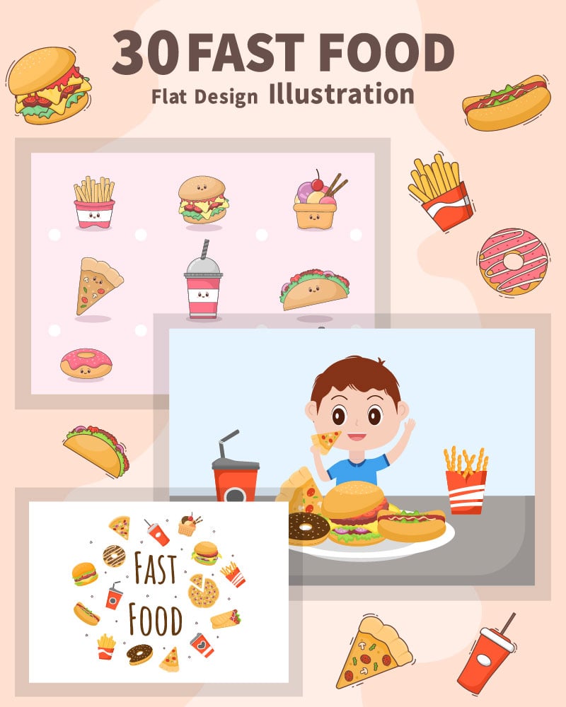 Kit Graphique #193247 Alimentation Rapide Divers Modles Web - Logo template Preview