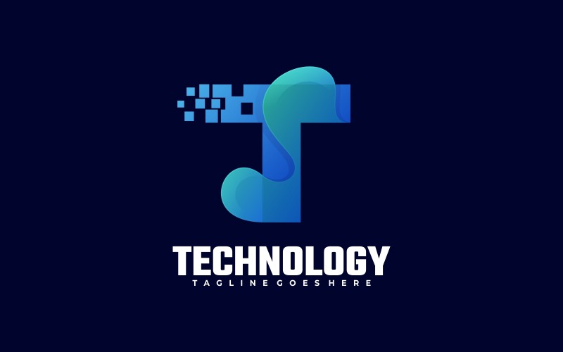 Letter T - Technology Gradient Logo Logo Template