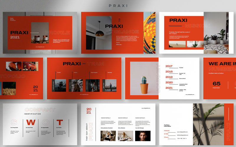 Praxi - Elegant Company Business PPT PowerPoint Template