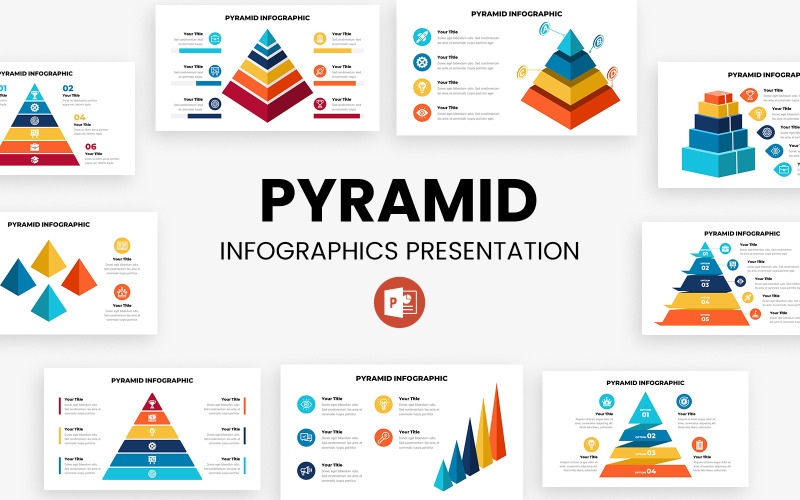 Pyramid Infographics Presentation - PowerPoint template PowerPoint Template