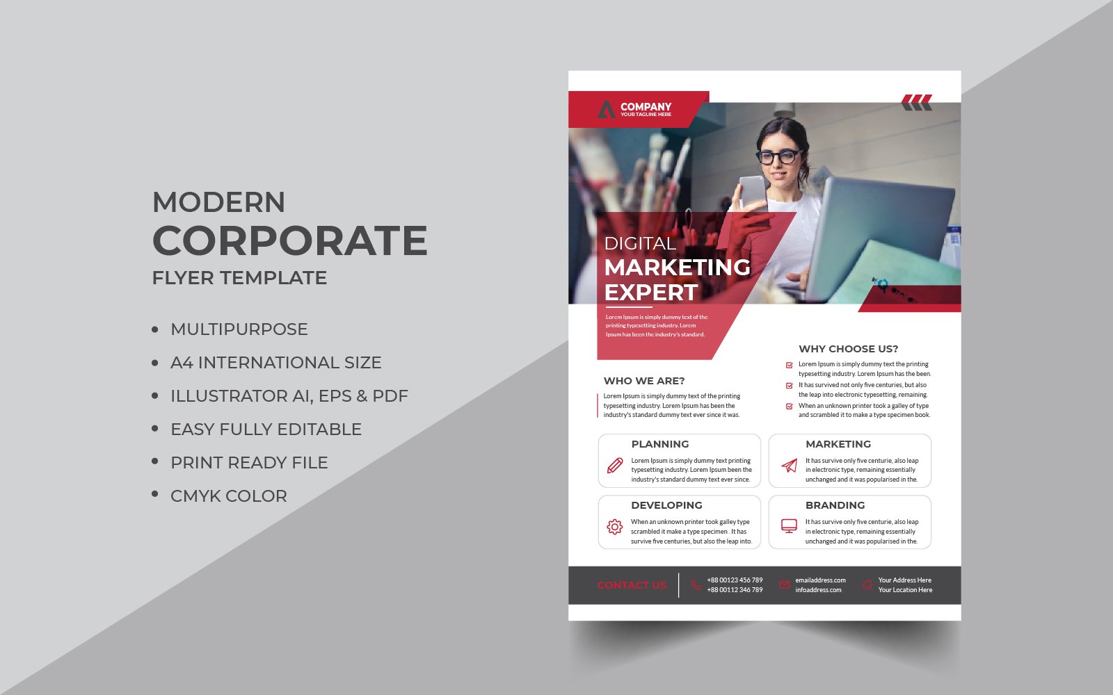 Template #193320 Designcompanysimpleadvertisementcreativemoderngraphicmarketingpromotiontemplatedesignflyerbusiness  Webdesign Template - Logo template Preview