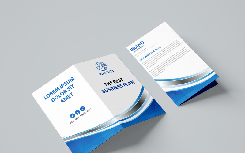 Bi Fold Corporate Brochure Design Template Corporate Identity