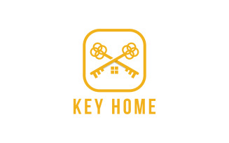 Minimalist Modern Key Home Logo Template