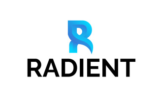 R Letter Gradient Logo Template