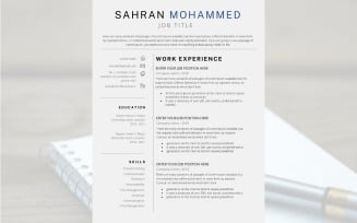 Resume Template | Word Resume Template with Cover Letter | Professional Resume Template | Cover Lett