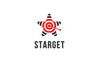 Star and Target Logo Template