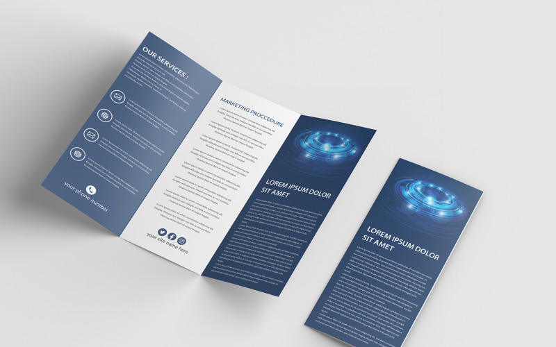 Tri Fold Business Brochure Design Template Corporate Identity