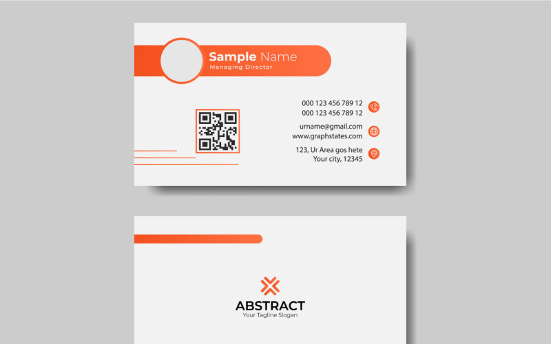 Corporate Business Card Template Design Vector Graphic