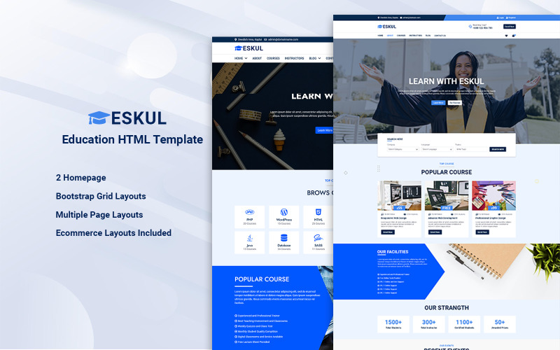 Eskul - Education HTML Website Website Template