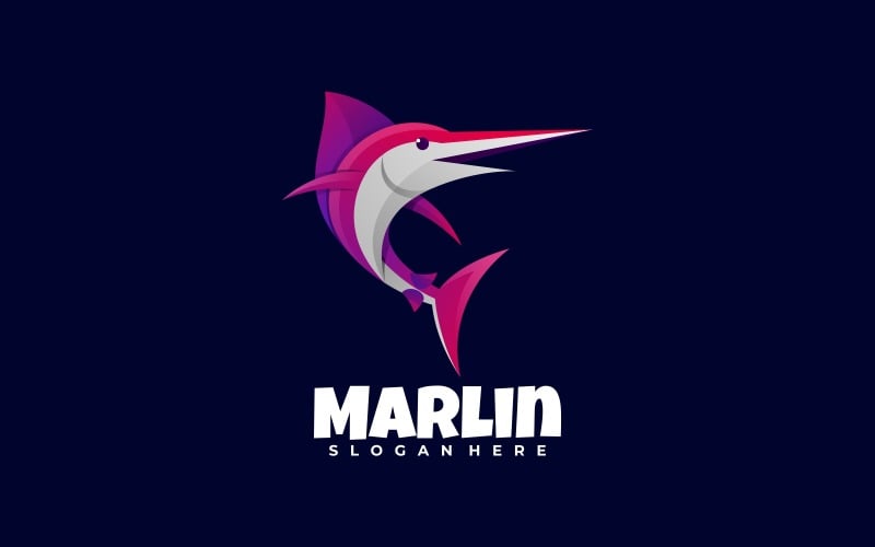 Marlin Gradient Logo Style Logo Template