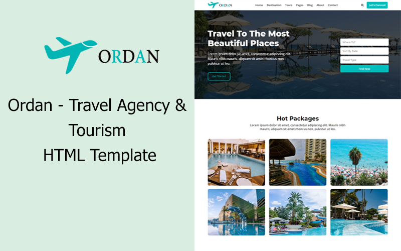 Ordan – Travel Agency & Tourism HTML Template Website Template