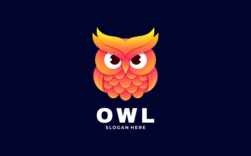 Owl Gradient Colorful logo Style Logo Template