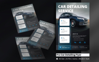 Professional Car Detailing Flyer Corporate Identity Template