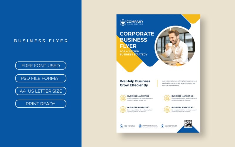 Business marketing Flyer Layout Corporate Identity