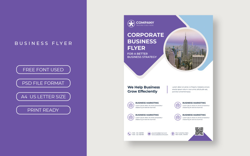 Business marketing Flyer Template Layout Corporate Identity