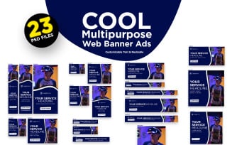 23 Cool Multipurpose Web Banner Ads Social Media