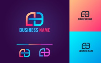 A & B Combination Letter logo