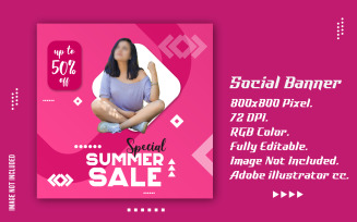 Summer Sale Offer Social Media Template
