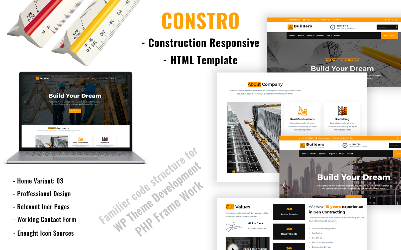 Constro - Construction HTML Website template