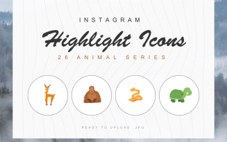 26 Animals Instagram Highlight Cover Iconset Template