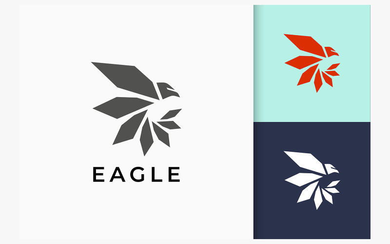 Eagle or Falcon Logo in Modern Shape Logo Template