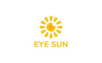 Modern Eye Sun Logo Template