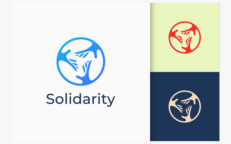 Solidarity or Charity Logo in Simple Logo Template