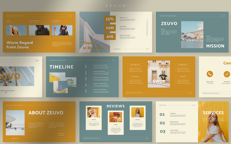 Zeuvo - Business Company Powerpoint PowerPoint Template