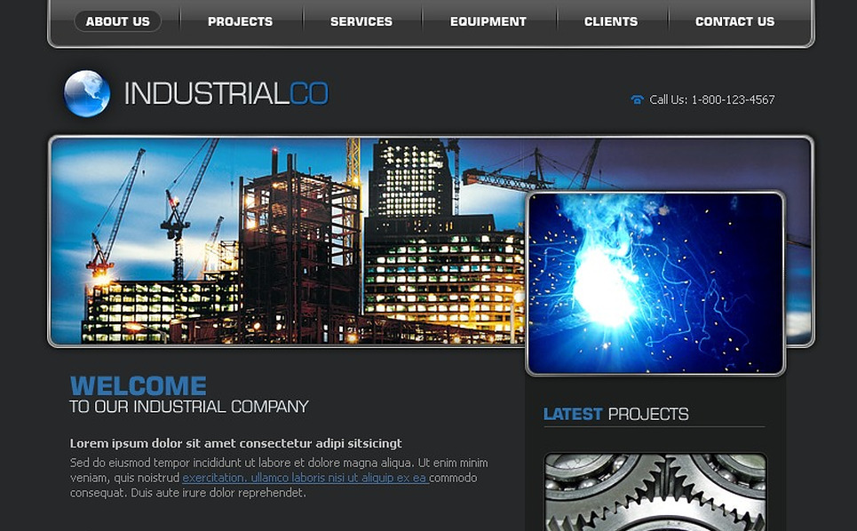 Industrial Website Template #19438
