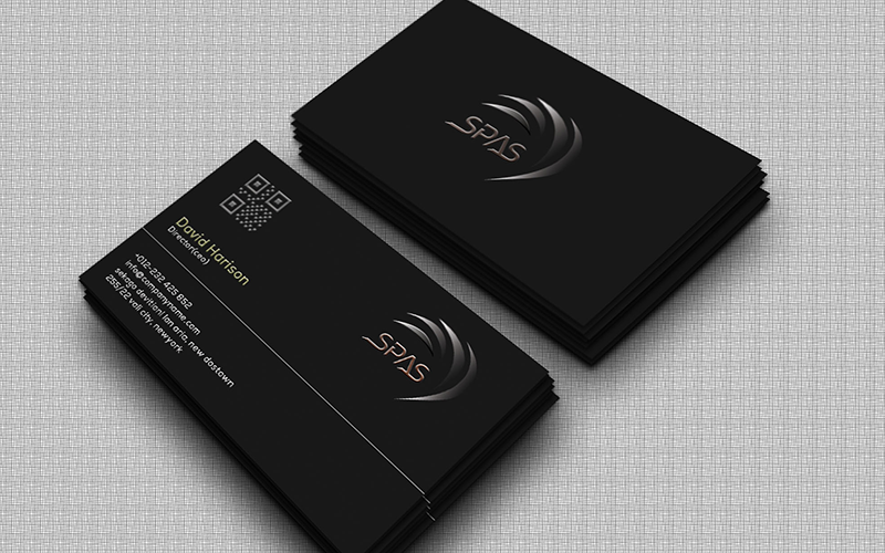 Black corporate business card so-146 Corporate Identity