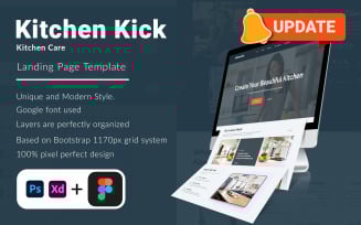 Kitchen Kick - Modern Kitchen UI Template Kit