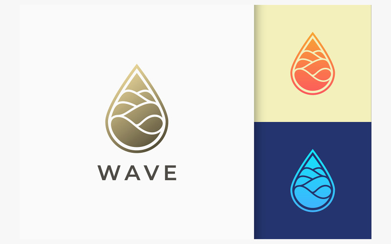 Surf or Swim Logo Represent Beach Logo Template