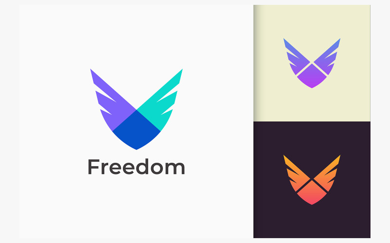 Wing Logo Freedom and Power Logo Template