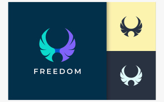 Wing Logo Represents Freedom in Modern Shape