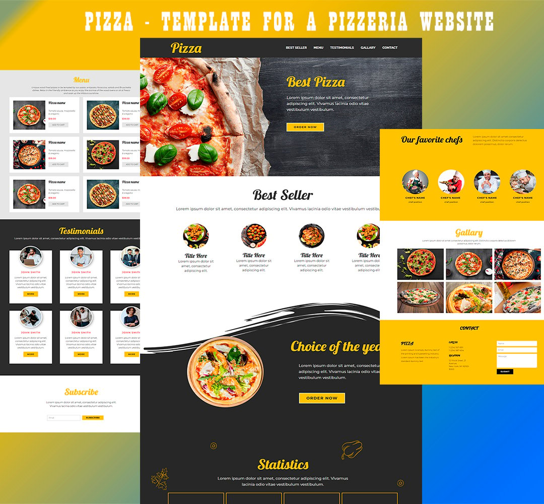 Template #194183 Clean Pizza Webdesign Template - Logo template Preview