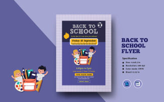 Back To School Party Flyer Corporate Identity Template