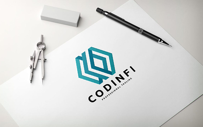 Code Infinity Cube Professional Logo Logo Template