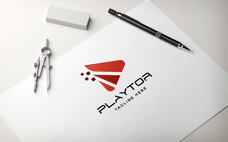 Playtor Media Professional Logo Logo Template