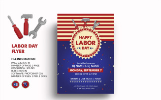 Us Labor Day Flyer Corporate Identity Template