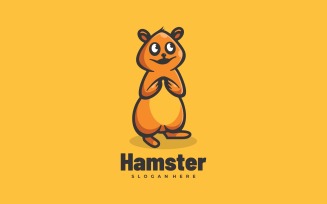 Hamster Simple Mascot Logo Template