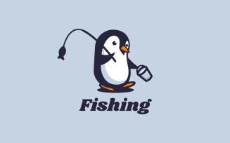 Penguin Mascot Cartoon Logo