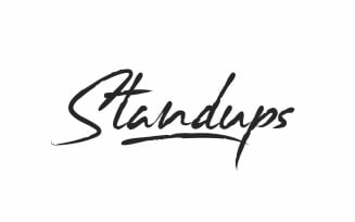 Standups Calligraphy Font