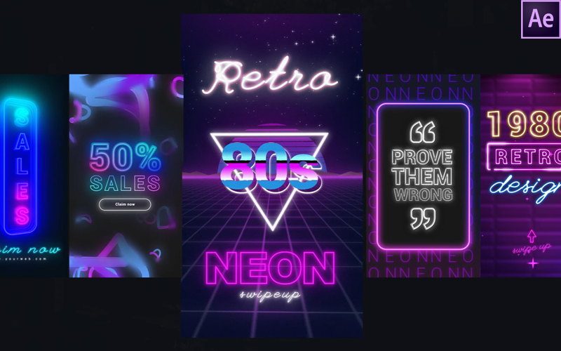 Kit Graphique #194463 Retro Synthwave Divers Modles Web - Logo template Preview