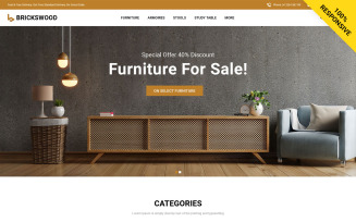 Brickswood - Furniture Store OpenCart Template